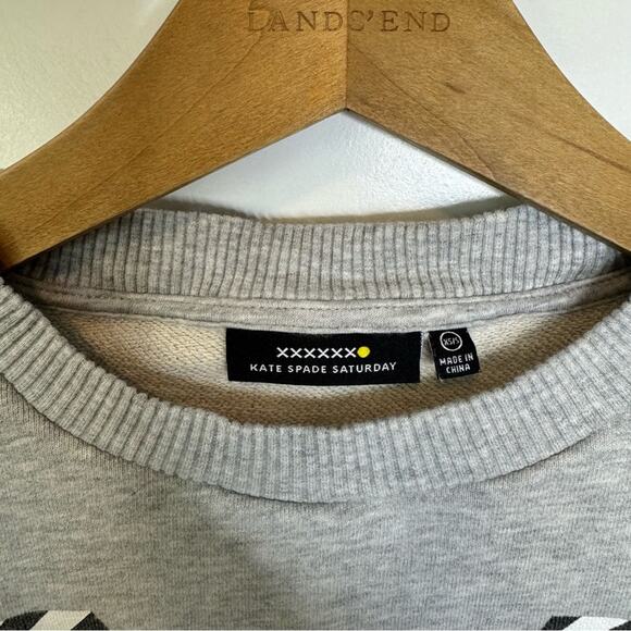 Kate Spade Saturday Letter M Crewneck Sweatshirt Pullover Lounge Size XS/S - Picture 3 of 6